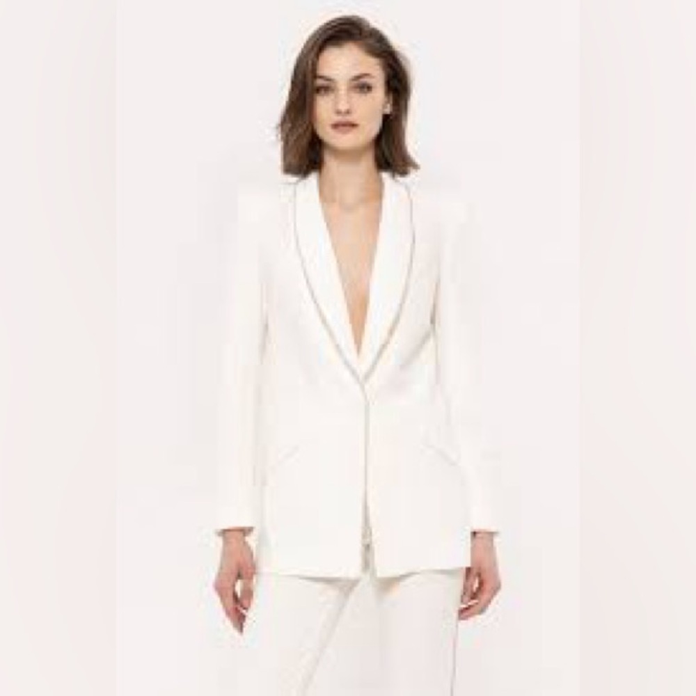 Together studded silver Elegant Cream Blazer